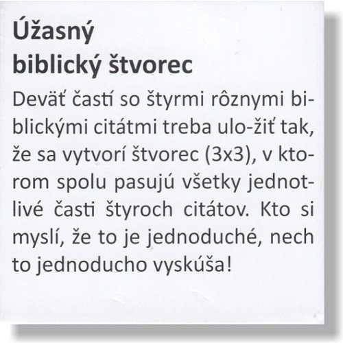 Úžasný biblický štvorec