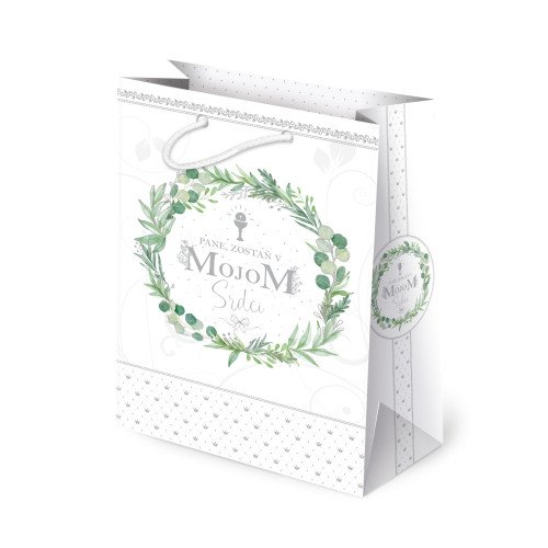 Darčeková taška (T-4L) V mojom srdci prebýva Pán - zelená