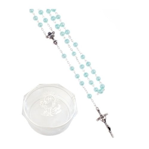 Ruženec s krabičkou (R06K-2) - modrý