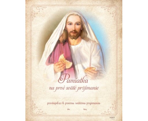 Pamiatka na prvé sväté prijímanie (ZPM09) Pán Ježiš