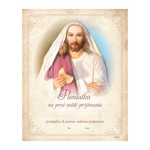 Pamiatka na prvé sväté prijímanie (ZPM09) Pán Ježiš
